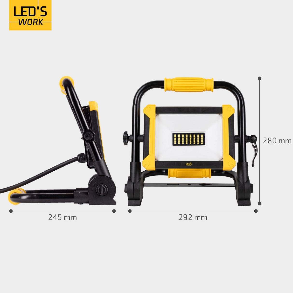 LED's Work Faltbare Bauleuchte 3900 - 30W LED ersetzt 300W Halogen - 3 Meter Kabel