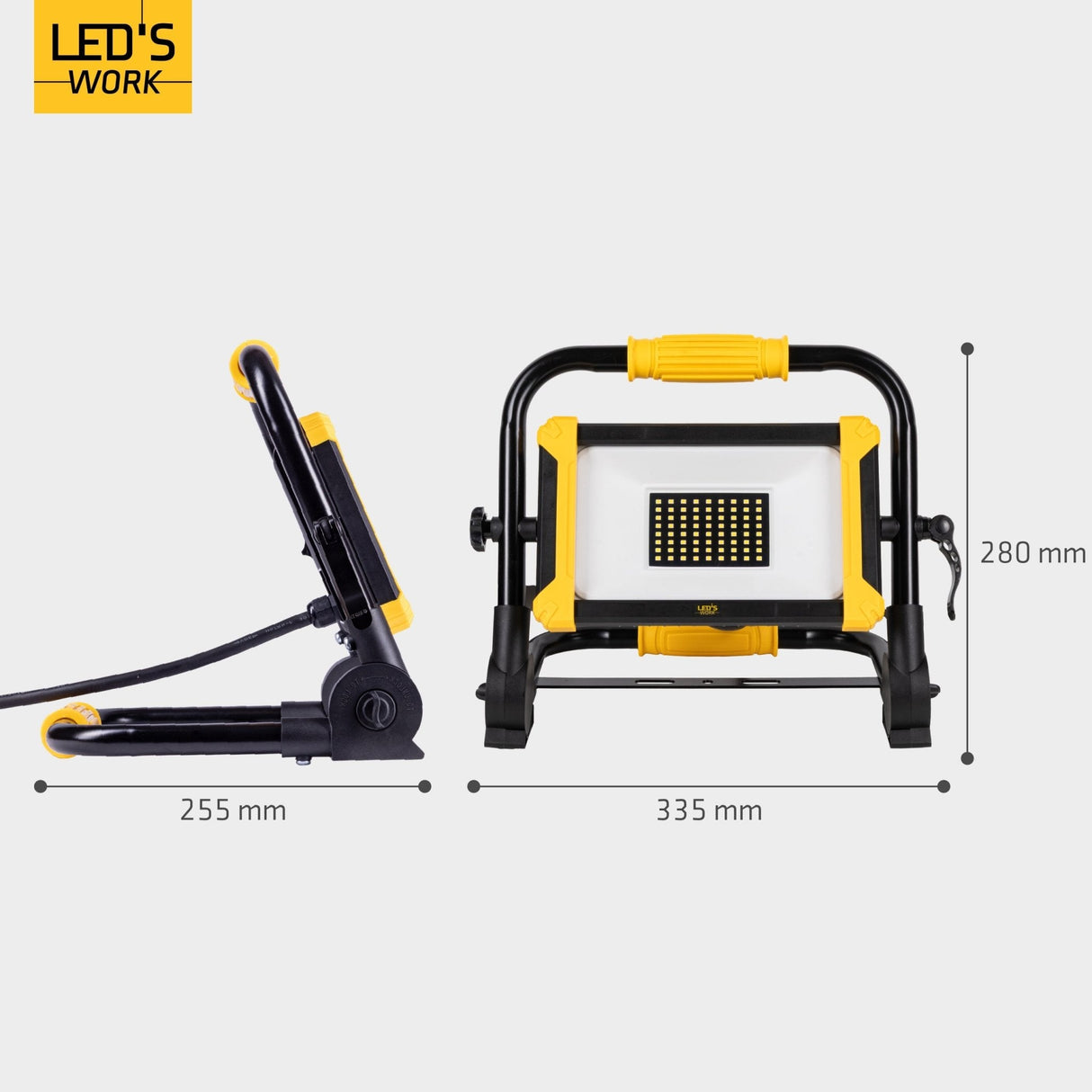 LED's Work Faltbare Bauleuchte 6400 - 50W LED ersetzt 500W Halogen - 5 Meter Kabel