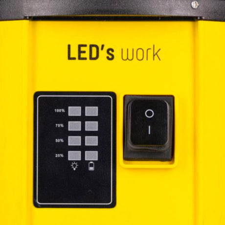 LED Battery Work Light 8400 lumens - Cool white 5000K - 18V Cordless - 360° Lighting - Dimmable - IP55 Waterproof