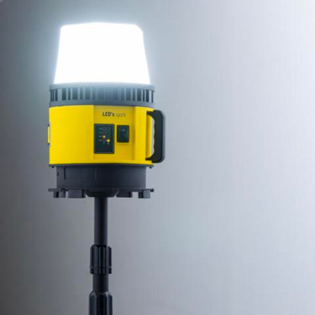LED Battery Work Light 8400 lumens - Cool white 5000K - 18V Cordless - 360° Lighting - Dimmable - IP55 Waterproof