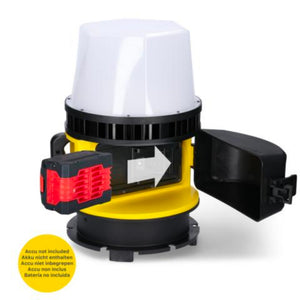 LED-Akku-Arbeitsleuchte, 8400 Lumen – Kaltweiß (5000 K) – 18 V kabellos – 360°-Beleuchtung – Dimmbar – Wasserdicht (IP55)
