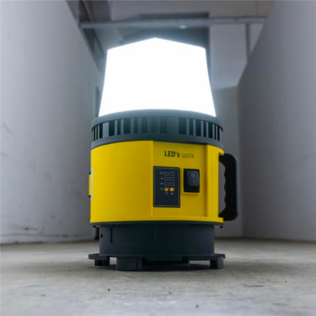 LED Battery Work Light 8400 lumens - Cool white 5000K - 18V Cordless - 360° Lighting - Dimmable - IP55 Waterproof