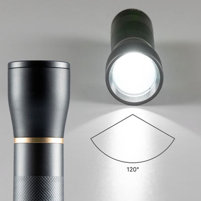 LED-Arbeitstaschenlampe mit Batterien (3x AAA) – 450 Lumen – IPX4 spritzwassergeschützt – Dimmbar in 3 Stufen