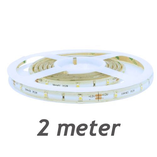 LEDstrip koelwit | 12V DC - 14,4W - 60 LED's/m | binnenshuis IP20 | 2 meter | dimbaar - LEDPLANET.NL