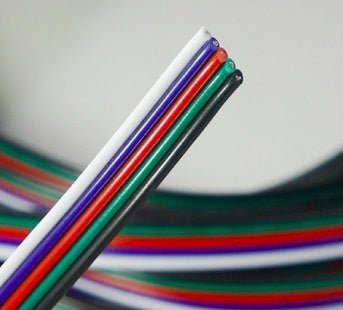 LEDstrip RGBW, RGBW LEDstrip draad 5-aderig, prijs per meter