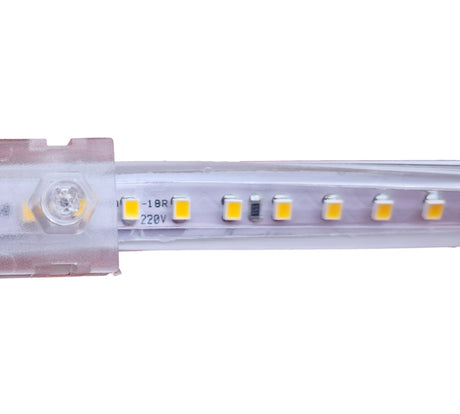 Lichtslang plat daglichtwit - 6500K - 10 meter | 230V AC - 120 LED's/m | sproeidicht IP65 - LEDPLANET.NL