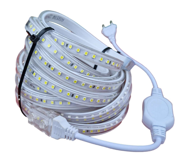 Lichtslang plat daglichtwit - 6500K - 3 meter | 230V AC - 120 LED's/m | sproeidicht IP65 - LEDPLANET.NL