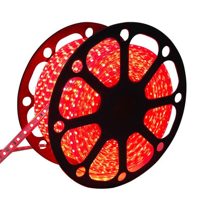 Lichtslang rood, 230V AC, 7W, 60 LED's/m, sproeidicht IP65, 50 meter