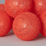 Lichtsnoer 20 x lamp rood | katoenlook | 2 AA batterijen - LEDPLANET.NL