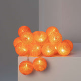 Lichtsnoer 20 x lamp rood | katoenlook | 2 AA batterijen - LEDPLANET.NL