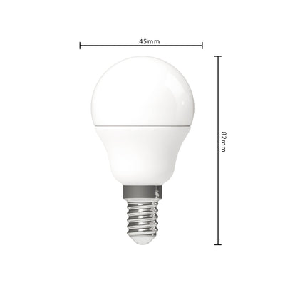 Okrągła żarówka LED E14 – 250 lm – ciepłe białe światło – 1 sztuka