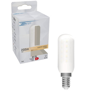 LED-Lampe E14, 300 Lumen, 3 W, 2700 K, T25-Röhre – für Kühlschränke und Dunstabzugshauben