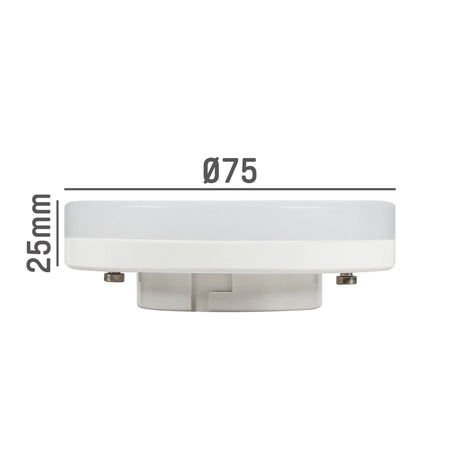 LED Lamp 600 lumen - 6,5W - Koelwit 4000K - GX53 - Dimbaar - Vervangt 48W Halogeen - Extra Plat