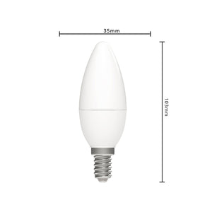 LED kaarslamp E14 warmwit 2700K - 2.5W 250 lumen - mat glas