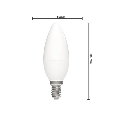 LED-Kerzenlampe E14, warmweiß (2700 K), 2,5 W, 250 Lumen, mattiertes Glas