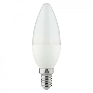 LED kaarslamp E14 warmwit 2700K - 4.8W 470 lumen - mat opaal