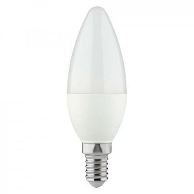 LED-Kerzenbirne E14, warmweiß 2700K – 4,8W, 470 Lumen – matt opal