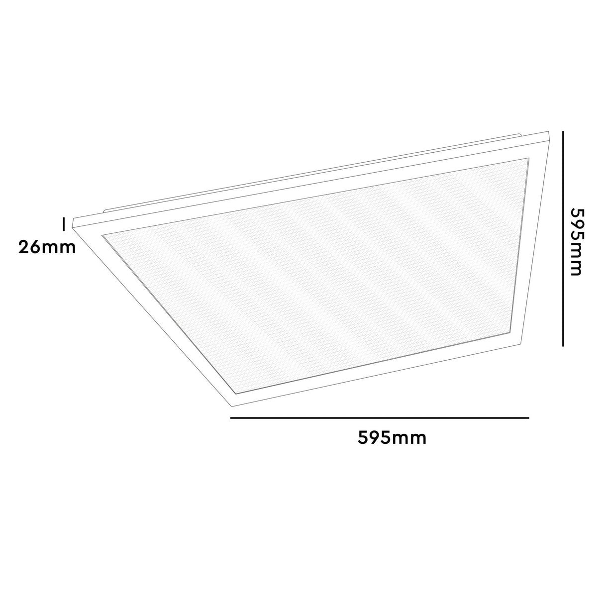 LED-Panel 595 x 595 mm – Quadratisch – Kaltweiß (4000 K) – 4000 Lumen – 40 W