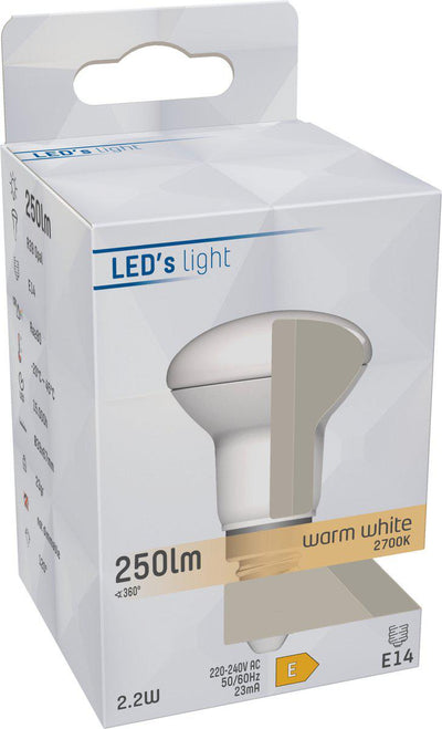 LED reflectorlamp E14 warmwit 2700K - 2.2W 250 lumen - R39 mat opaal