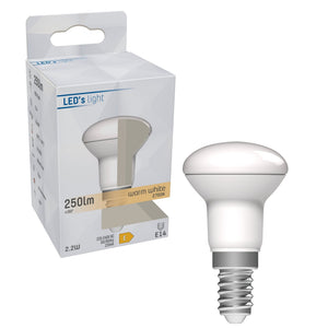 LED-Reflektorlampe E14 warmweiß 2700K - 2,2W 250 Lumen - R39 matt opal