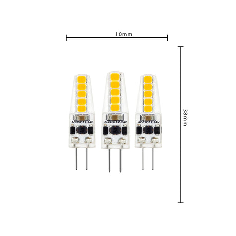 LED Capsule G4 185 lumen - 1,8W - Warmwit 2700K - 12V - Dimbaar - IP20 - 3 stuks