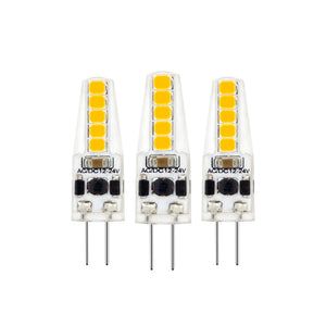 LED-Kapsel G4, 185 Lumen, 1,8 W, Warmweiß (2700 K), 12 V, dimmbar, Schutzart IP20, 3er-Pack