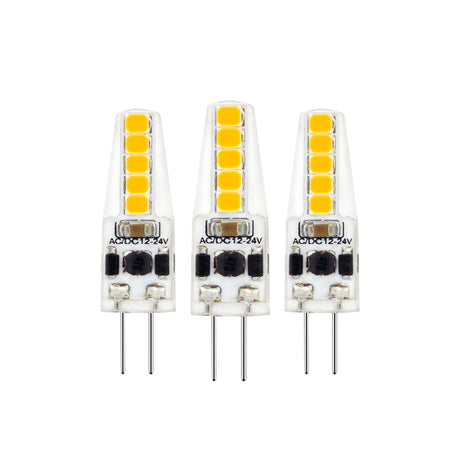 LED-Kapsel G4, 185 Lumen, 1,8 W, Warmweiß (2700 K), 12 V, dimmbar, Schutzart IP20, 3er-Pack