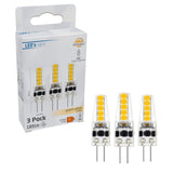 LED-Kapsel G4, 185 Lumen, 1,8 W, Warmweiß (2700 K), 12 V, dimmbar, Schutzart IP20, 3er-Pack