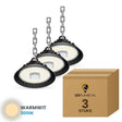 highbay high bay hanglamp ledplanetnl 100w rond 160lm w 3 stuks 3000k