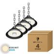 highbay high bay hanglamp ledplanetnl 100w rond 160lm w 4 stuks 4000k
