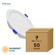 LED downlight rond Ø 93 mm 6W zonder losse driver, warmwit 3000K, doos 50 stuks