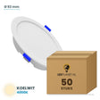 LED downlight rond Ø 93 mm 6W zonder losse driver, koelwit 4000K, doos 50 stuks