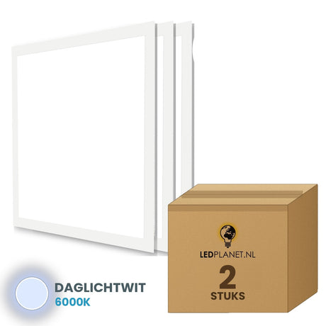 led paneel 62x62 backlit 2 stuks 6000k