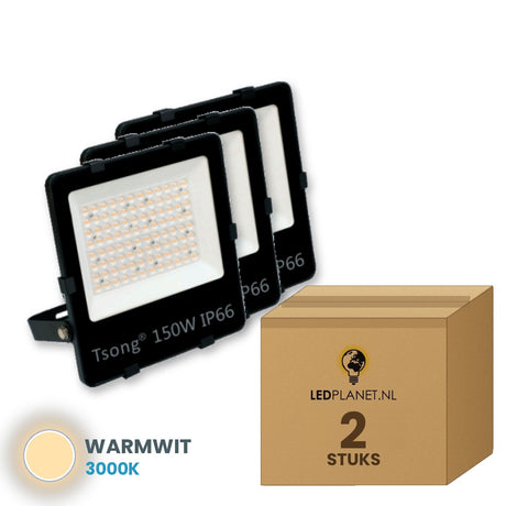 led schijnwerper 150w 2 stuks 3000k