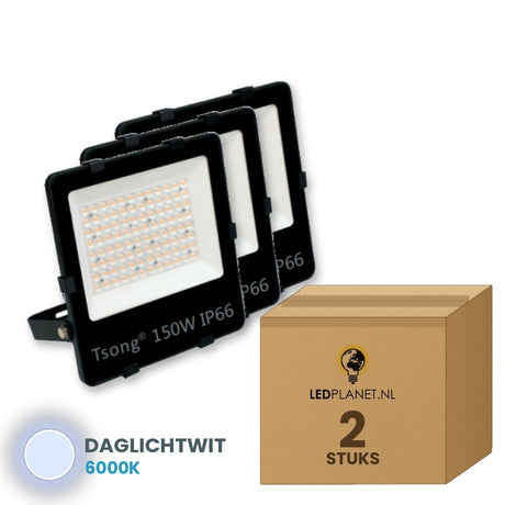 led schijnwerper 150w 2 stuks 6000k