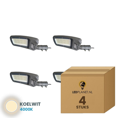 led straatverlichting 100w 4 stuks 4000k