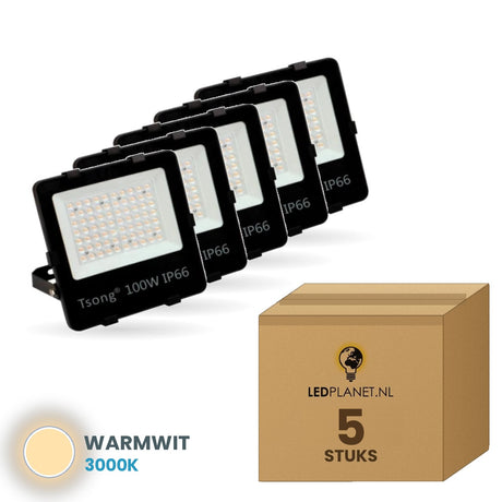 schijnwerper phr 100w set5 5 stuks 3000k