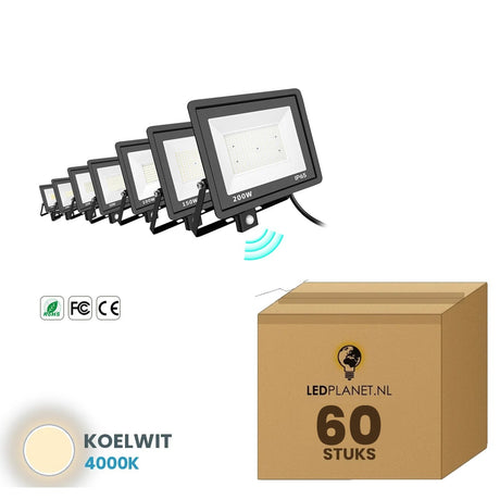 LED Schijnwerper 10W - 60 stuks - doos