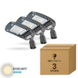 straatverlichting lantaarnpaal LED lichtkleur 50w 3000 3 stuks 4000k