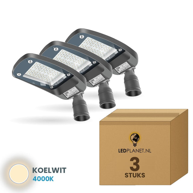 straatverlichting lantaarnpaal LED lichtkleur 50w 3000 3 stuks 4000k
