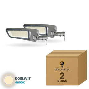 straatverlichting lantaarnpaal led 150w wit licht 2 stuks 4000k