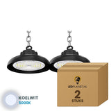 Doos met 2 stuks UFO LED high bay 200W, lichtkleur koelwit 5000K