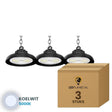 Doos met 3 stuks UFO LED high bay 200W, lichtkleur koelwit 5000K
