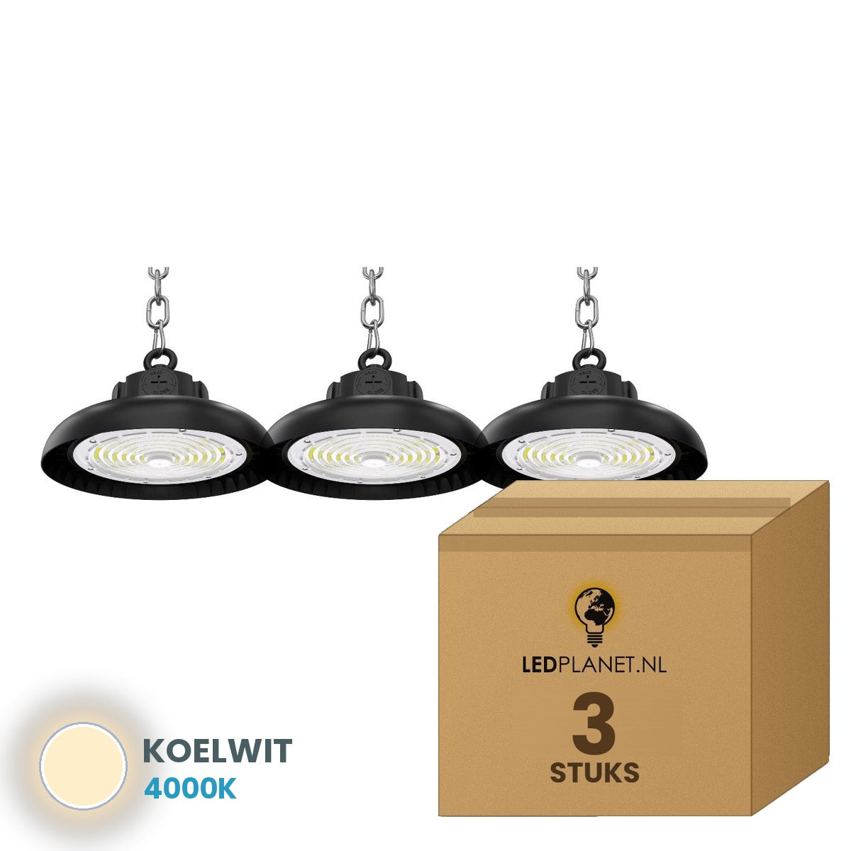 ufo led high bay d 3 stuks 4000k