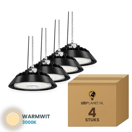 ufo led lights hanglamp 150w 4 stuks 3000k