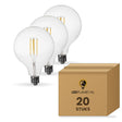 Gloeilamp E27 G125, LED 4W=40W, 450 Lumen, Clear 2700K, Dimbaar, doos 20 stuks, 230V