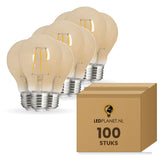 Gloeilamp E27 A60, Amber 2200K, Dimbaar, doos 100 stuks, 230V