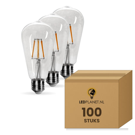 Kooldraadlamp E27 ST64, Clear 2700K, doos 100 stuks, 230V