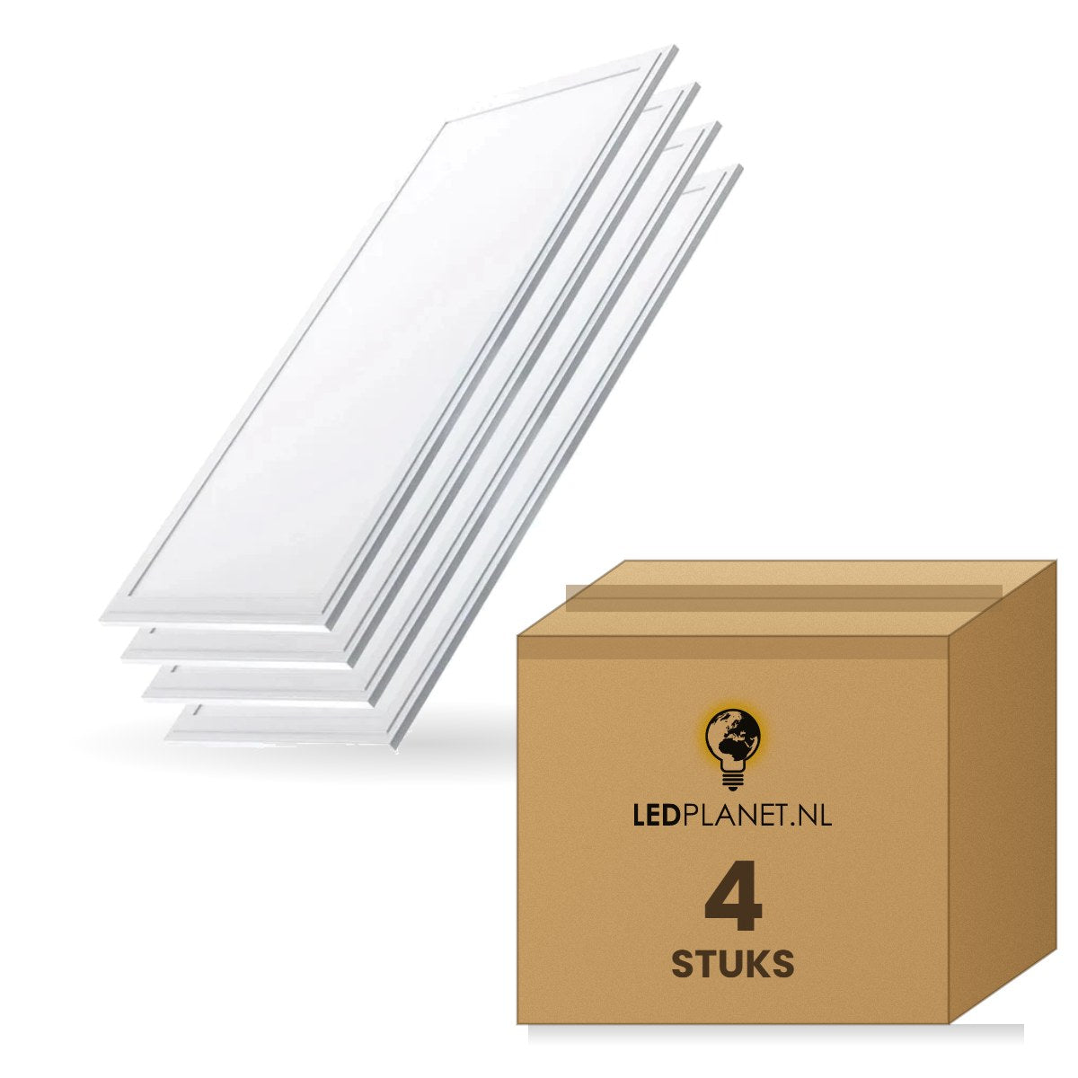 LED Paneel 300x1200 IP65, 36W, 4000 Lumen, Koelwit 4000K, doos 4 stuks