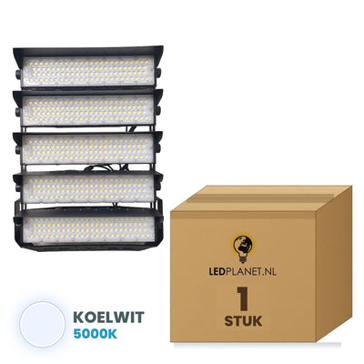 Naświetlacz stadionowy LED 1250W biały chłodny 5000K, 1 sztuka z kartonem